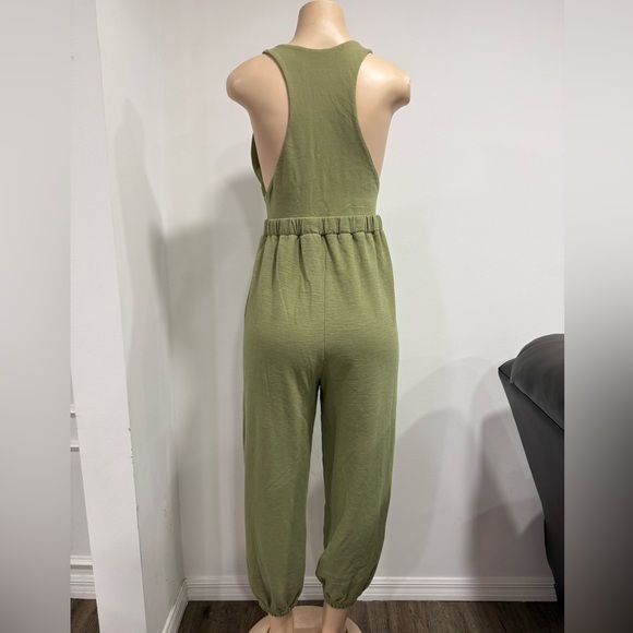 Free People Beach Kyle racerback mosstone green Jumpsuit - Picture 5 of 7